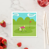 Retro Golfer Paper Napkins Serviette (Beispiel)