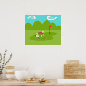 Retro Golfer Poster (Küche)