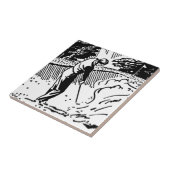Retro Golfer Sand Trap Fliese (Seite)