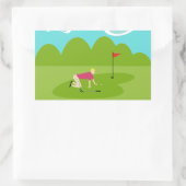 Retro Golfer Stickers (Tasche)
