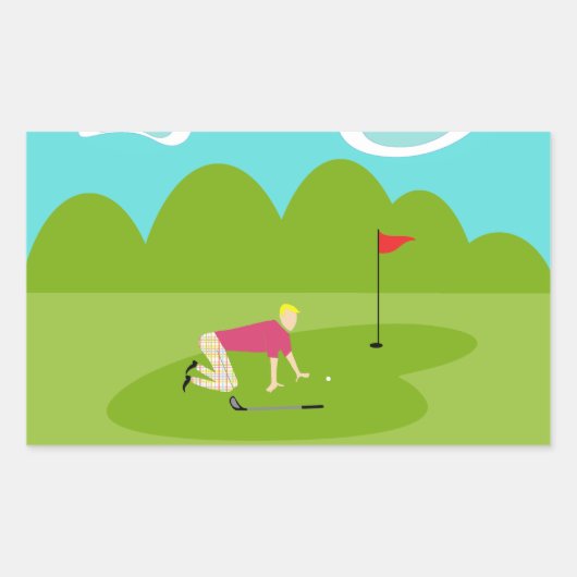 Retro Golfer Stickers (Vorderseite)