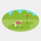 Retro Golfer Stickers (Vorderseite)