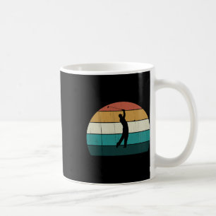 Retro Golfer Swing Vintage Sonnenuntergang Golf sp Kaffeetasse