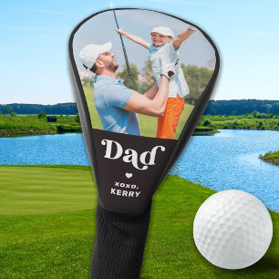 Retro Golfer VATER Personalisiertes Foto Golf Headcover