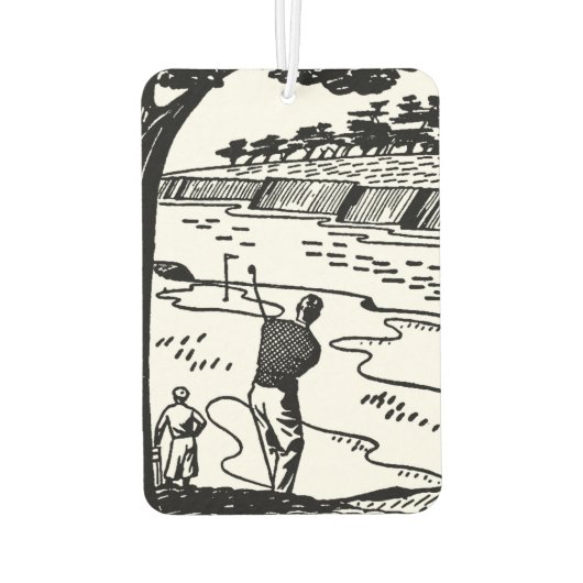 Retro Golfers Autolufterfrischer (Rückseite)