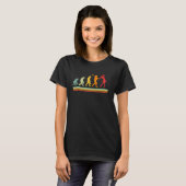 Retro Golfing Evolution für Golf und Golfer T-Shirt (Vorne ganz)