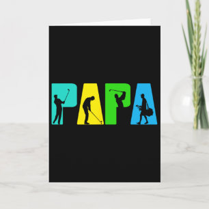 Retro Golfing Papa Golfer Shirt. Golf-Geschenke fü Karte