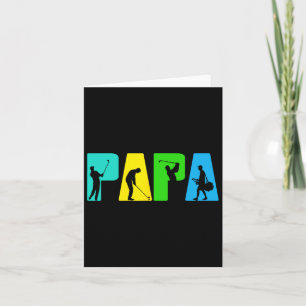 Retro Golfing Papa Golfer Shirt. Golfgeschenke für Karte