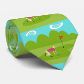 Retro Golfspieler-Hals-Krawatte Krawatte (Gerollt)