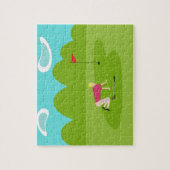 Retro Golfspieler-Puzzlespiel Puzzle (Vertikal)