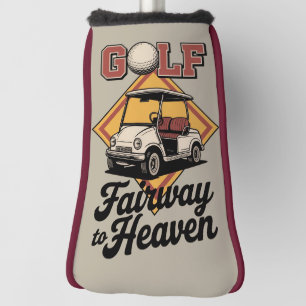 Retro-Golfwagen Fairway To Heaver Lustiger Golfspo Golf Headcover