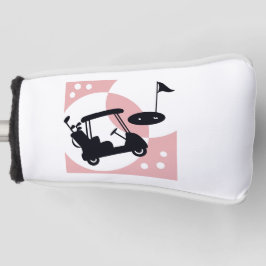 Retro-Golfwagen in schwarz & rosa Golf Headcover