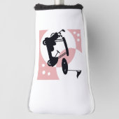 Retro-Golfwagen in schwarz & rosa Golf Headcover (Rotieren 90)