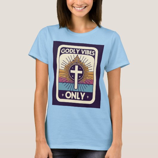 Retro Goly Vibes Only Shirt (Vorderseite)