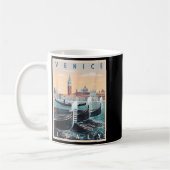 Retro Gondelboote mit Venedig Skyline Italien Kaffeetasse (Links)