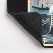 Retro Gondelboote mit Venedig Skyline Italien Mousepad (Ecke)