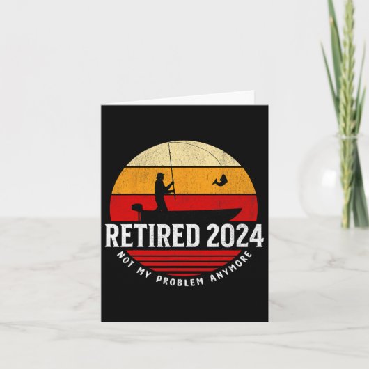 Retro Gone Fishin Karte (Vorderseite)