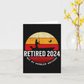 Retro Gone Fishin Karte (Gelbe Blume)