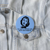 Retro Good Girl Button (Beispiel)