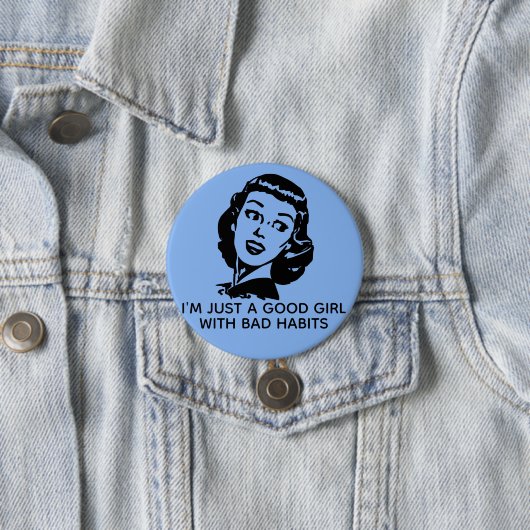 Retro Good Girl Button (Beispiel)