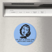 Retro Good Girl Quote Magnet (In Situ (Geschirrspüler))