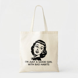 Retro Good Girl Tote Bag Tragetasche