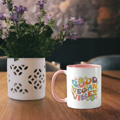 Retro Good Vegan Vibes Tasse