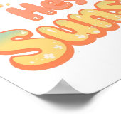 Retro Good Vibes and Sunshine Saying Poster (Ecke)
