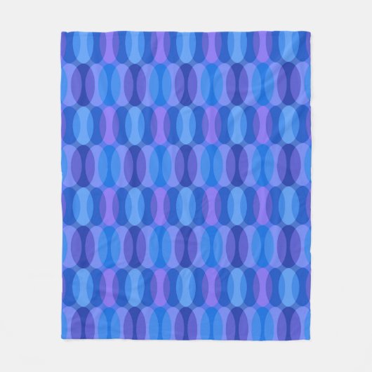 Retro Good Vibes Geometric Pattern Fleecedecke (Vorderseite)