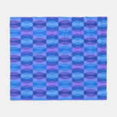 Retro Good Vibes Geometric Pattern Fleecedecke (Vorderseite (Horizontal))