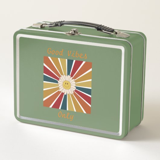 Retro Good Vibes Metal Lunch Box (Vorderseite)