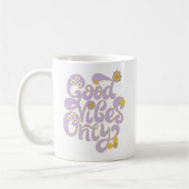 Retro Good Vibes nur Daisy Lila Gelb Kaffeetasse (Links)