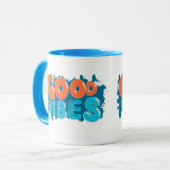 Retro-Good-Vibes-Typografie-Kaffeetasse Tasse (Vorderseite Links)