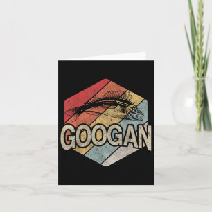 Retro Googan Fisch Angeln Vintage Sonnenuntergang  Karte