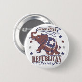 Retro GOP-Knopf Button (Vorne & Hinten)