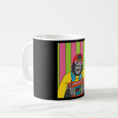 Retro-Gorilla-Affe mit Radio-Musik Kaffeetasse (Vorderseite Links)