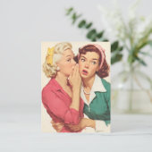 Retro Gossip and Glamour Secrets Postkarte (Stehend Vorderseite)