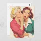 Retro Gossip and Glamour Secrets Postkarte (Vorne/Hinten)