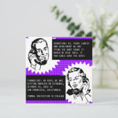 Retro Gossip Couple Speichern Sie die Datumskarten Save The Date (Stehend Vorderseite)