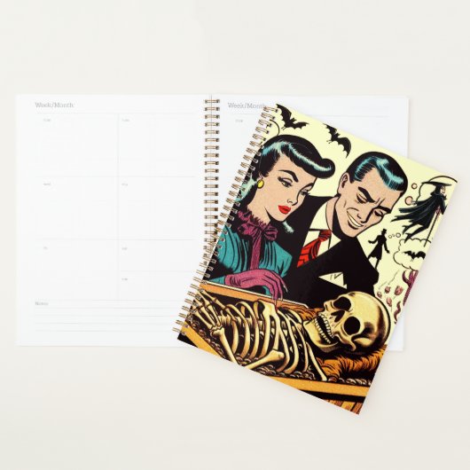 Retro Goth Couple Comic Planer (Anzeige)