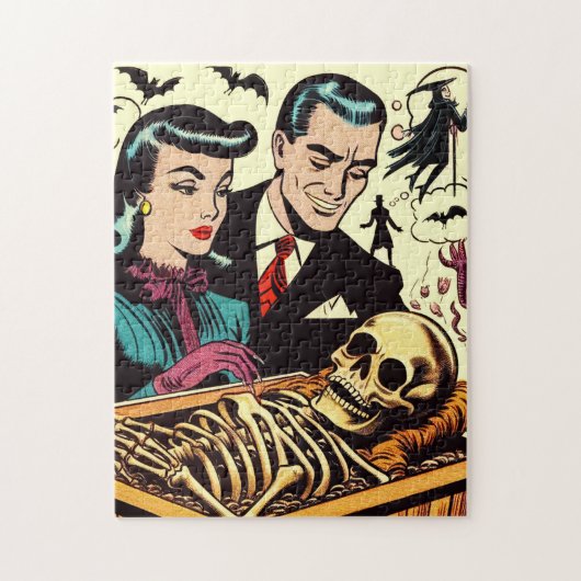 Retro Goth Couple Comic Puzzle (Vertikal)