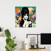 Retro Goth Girl Poster (Heimbüro)