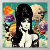 Retro Goth Girl Poster (Vorne)