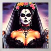 Retro-Goth-Hispano-Pin-up Poster (Vorne)
