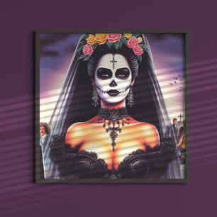 Retro-Goth-Hispano-Pin-up Poster