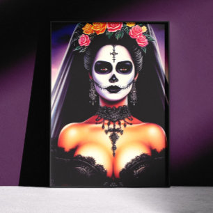 Retro-Goth-Hispano-Pin-up Poster