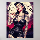 Retro-Goth-Mädchen Poster (Vorne)