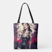 Retro-Goth-Mädchen Tasche (Rückseite)