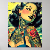 Retro-Goth-Pinup Poster (Vorne)