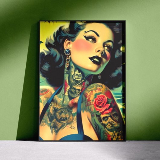 Retro-Goth-Pinup Poster